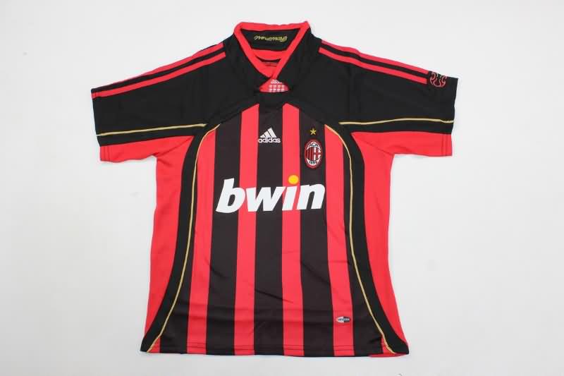Kids AC Milan 2006/07 Home Soccer Jersey And Shorts