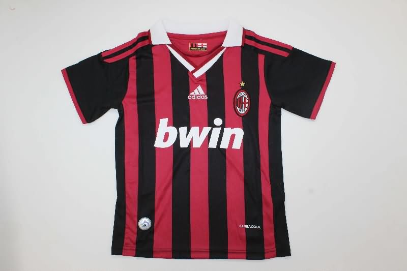 Kids AC Milan 2009/10 Home Soccer Jersey And Shorts