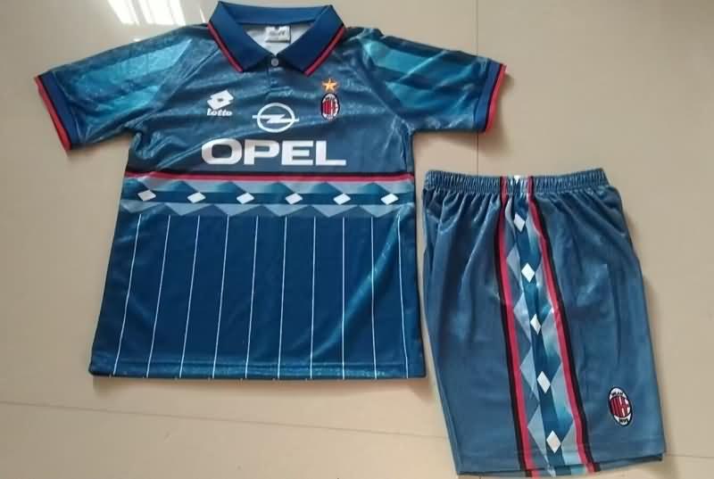 Kids AC Milan 1995/96 Away Soccer Jersey And Shorts Kids AC Milan 1995/96 Away Soccer Jersey And Shorts