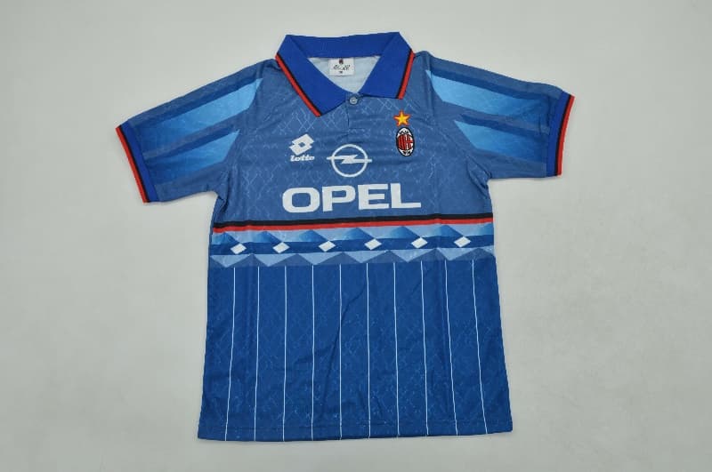 Kids AC Milan 1995/96 Away Soccer Jersey And Shorts