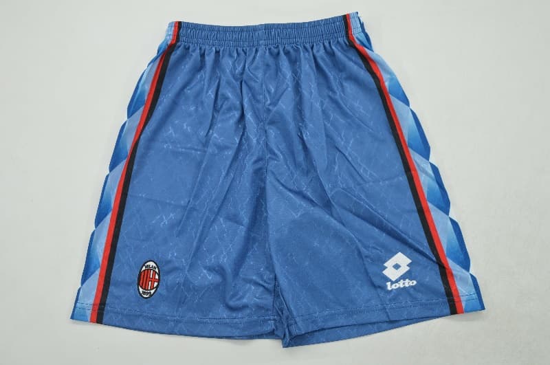 Kids AC Milan 1995/96 Away Soccer Jersey And Shorts