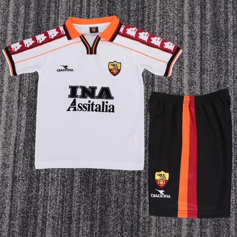 Kids AS Roma 1998/99 Away Soccer Jersey And Shorts Kids AS Roma 1998/99 Away Soccer Jersey And Shorts