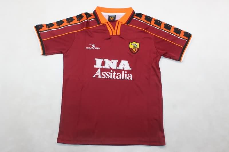 Kids AS Roma 1998/99 Home Soccer Jersey And Shorts