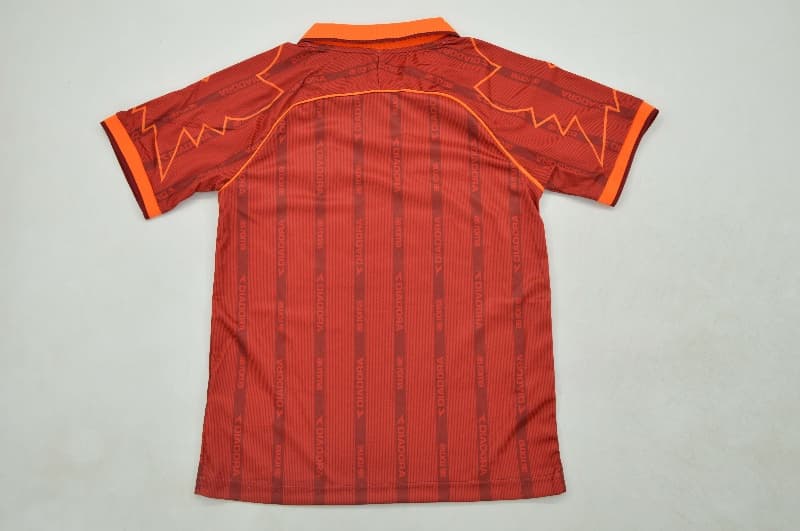 Kids AS Roma 1999/00 Home Soccer Jersey And Shorts
