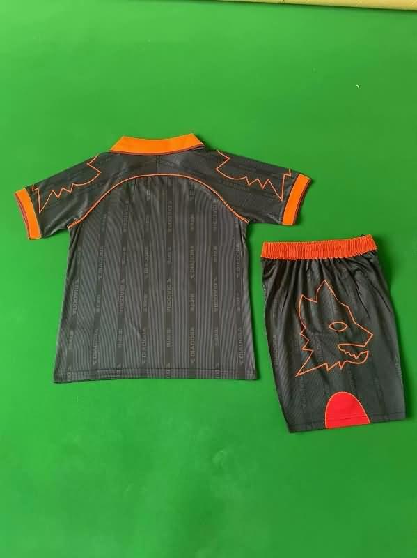 Kids AS Roma 1999/00 Third Soccer Jersey And Shorts