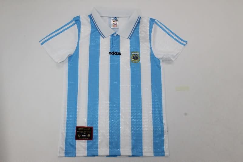 Kids Argentina 1994 Home Soccer Jersey And Shorts