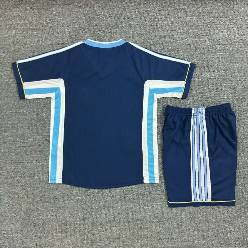 Kids Argentina 1998 Away Soccer Jersey And Shorts