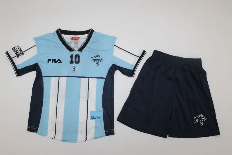 Kids Argentina 2001 Special Soccer Jersey And Shorts