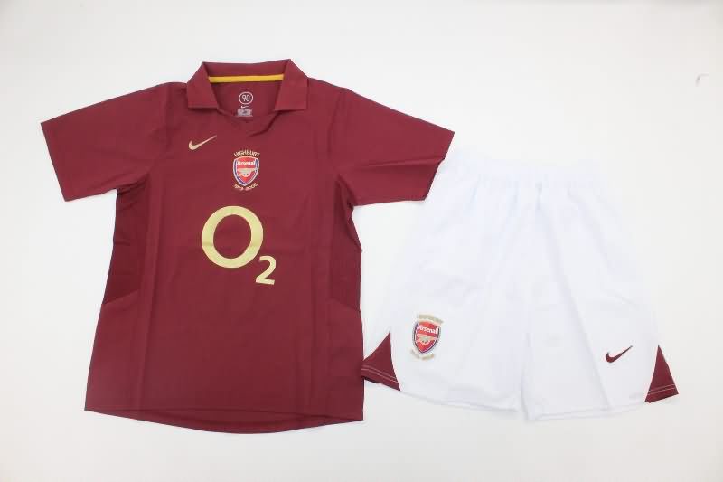 Kids Arsenal 2005/06 Home Soccer Jersey And Shorts