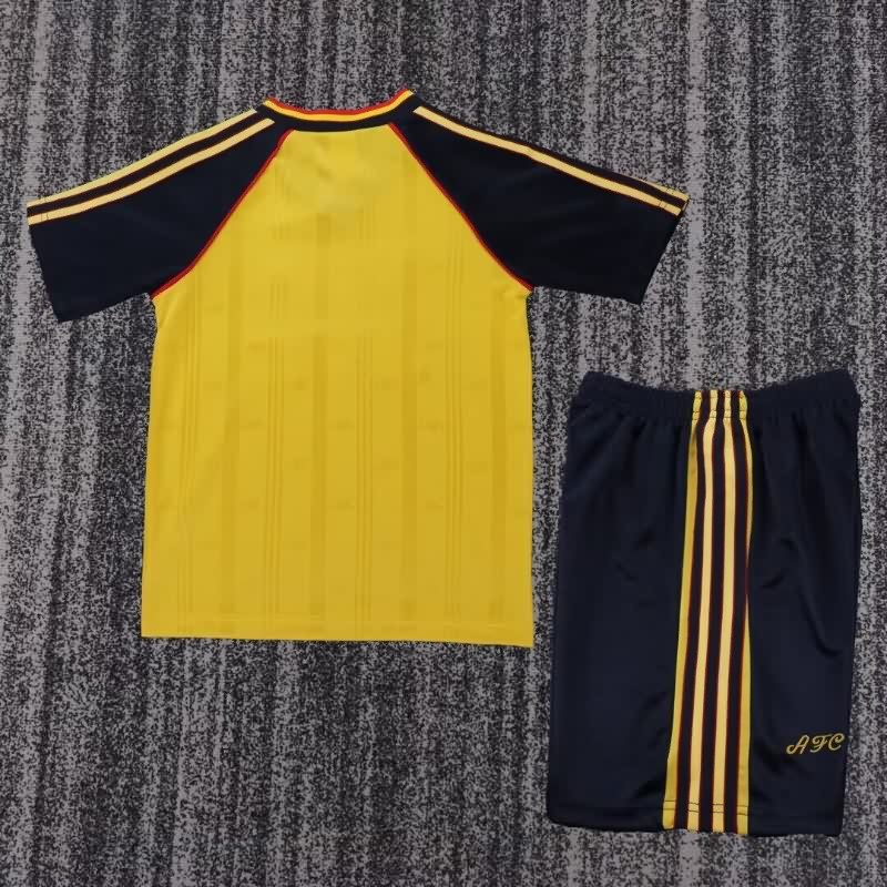 Kids Arsenal 1988/90 Away Soccer Jersey And Shorts