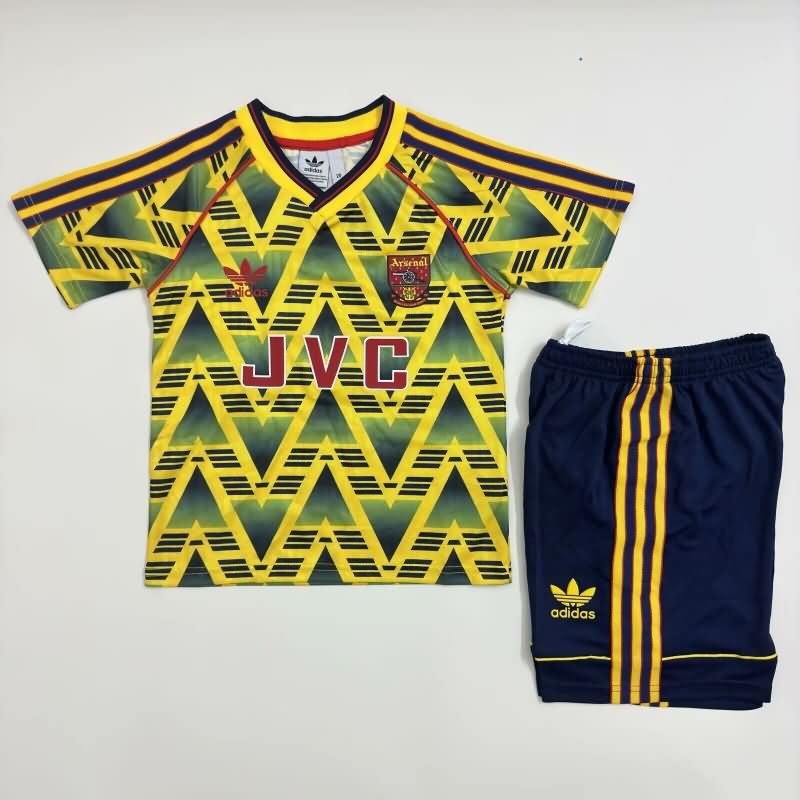 Kids Arsenal 1991/93 Away Soccer Jersey And Shorts Kids Arsenal 1991/93 Away Soccer Jersey And Shorts