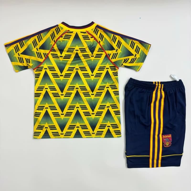 Kids Arsenal 1991/93 Away Soccer Jersey And Shorts