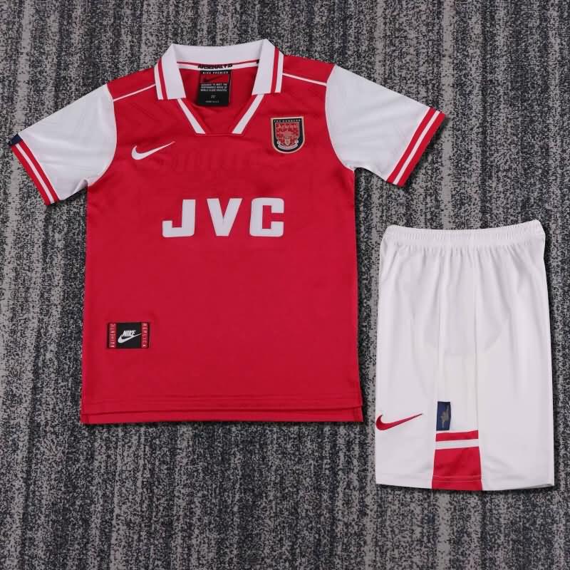 Kids Arsenal 1996/98 Home Soccer Jersey And Shorts Kids Arsenal 1996/98 Home Soccer Jersey And Shorts