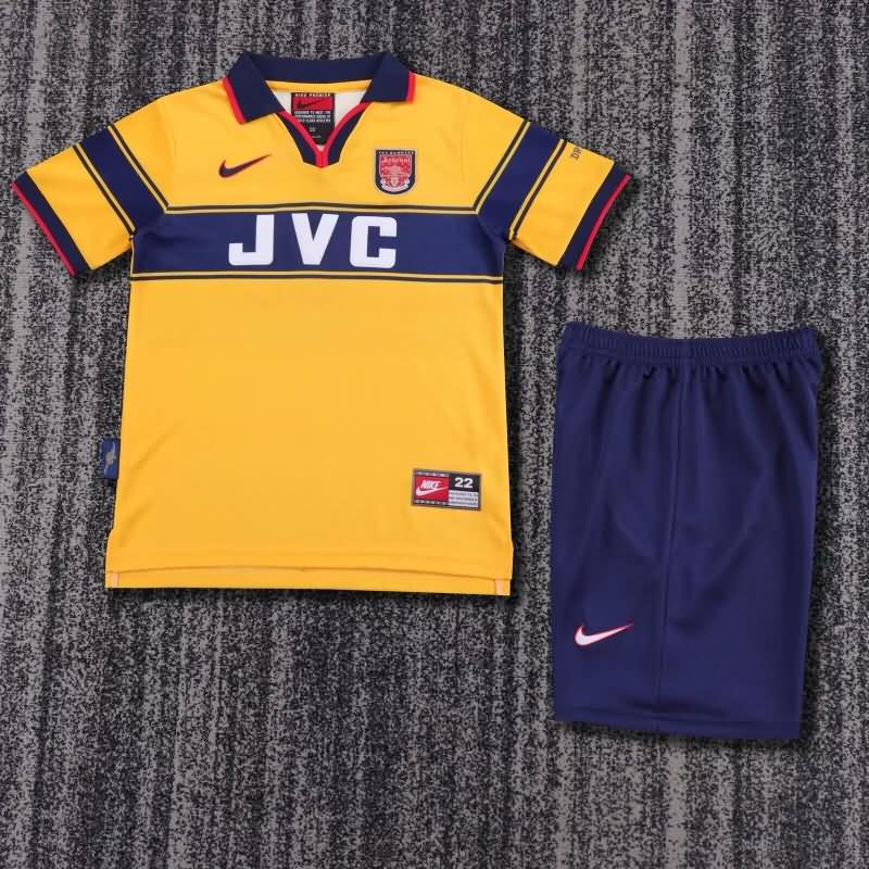 Kids Arsenal 1997/98 Away Soccer Jersey And Shorts Kids Arsenal 1997/98 Away Soccer Jersey And Shorts
