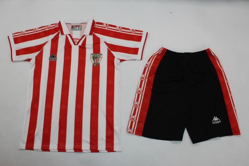Kids Athletic Bilbao 1995/97 Home Soccer Jersey And Shorts Kids Athletic Bilbao 1995/97 Home Soccer Jersey And Shorts