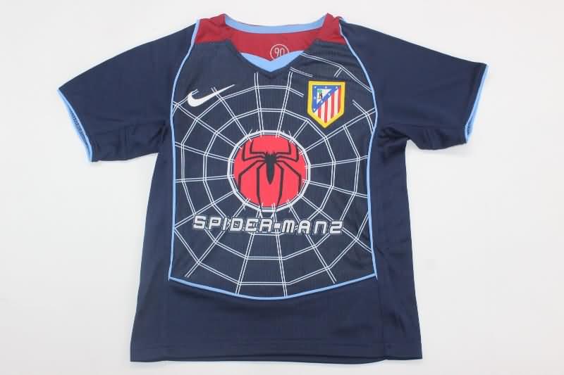 Kids Atletico Madrid 2004/05 Away Soccer Jersey And Shorts