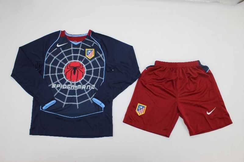 Kids Atletico Madrid 2004/05 Away Long Sleeve Soccer Jersey And Shorts Kids Atletico Madrid 2004/05 Away Long Sleeve Soccer Jersey And Shorts