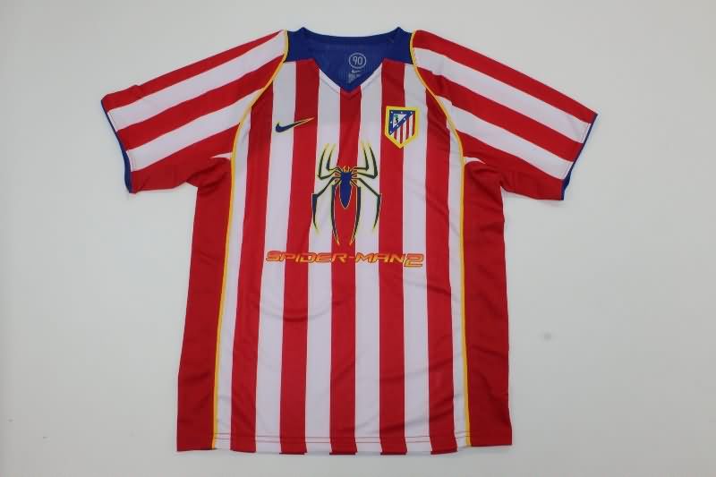 Kids Atletico Madrid 2004/05 Home Soccer Jersey And Shorts