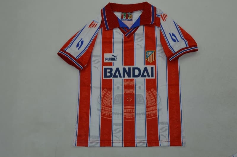 Kids Atletico Madrid 1996/97 Home Soccer Jersey And Shorts