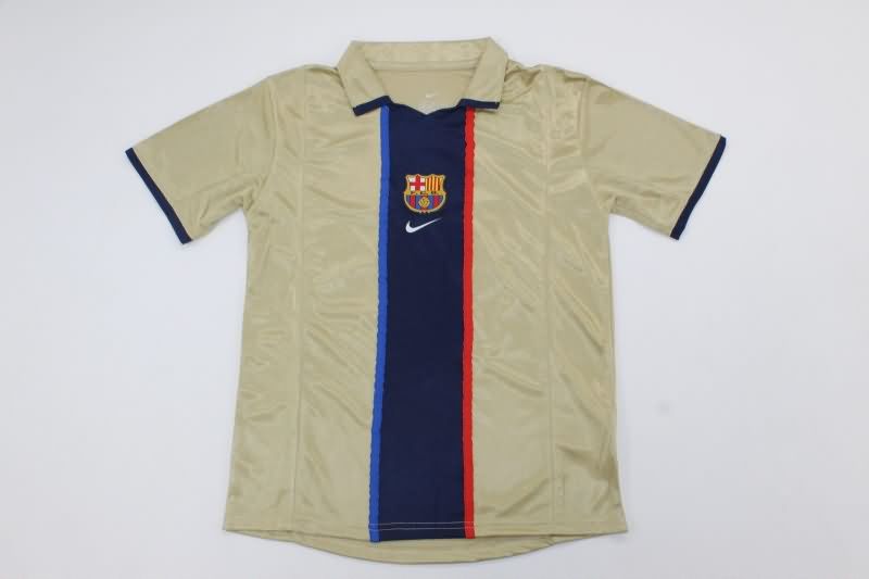 Kids Barcelona 2001/02 Away Soccer Jersey And Shorts