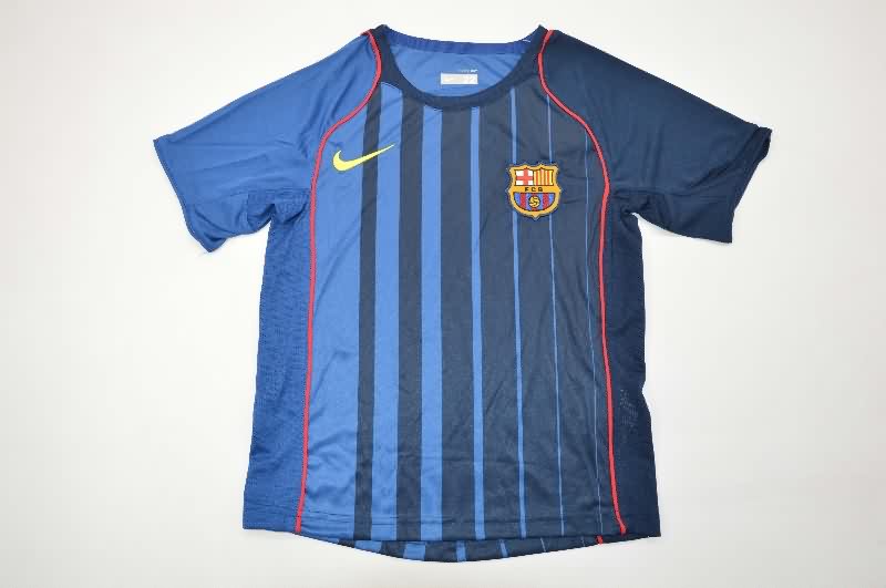 Kids Barcelona 2004/05 Away Soccer Jersey And Shorts