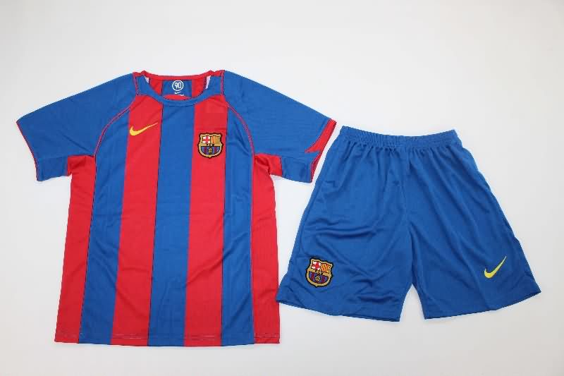 Kids Barcelona 2004/05 Home Soccer Jersey And Shorts Kids Barcelona 2004/05 Home Soccer Jersey And Shorts