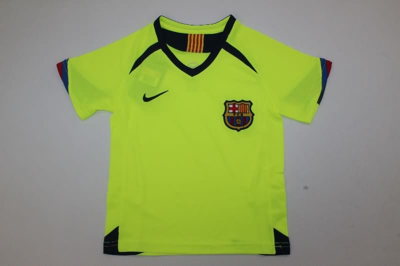 Kids Barcelona 2005/06 Away Soccer Jersey And Shorts