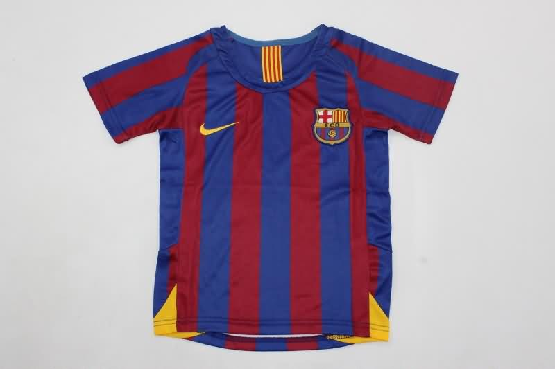 Kids Barcelona 2005/06 Home Soccer Jersey And Shorts