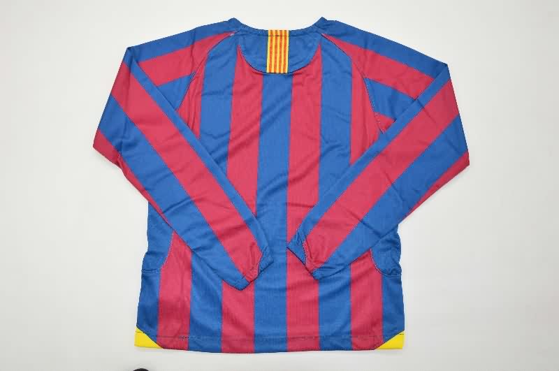 Kids Barcelona 2005/06 Home Long Sleeve Soccer Jersey And Shorts
