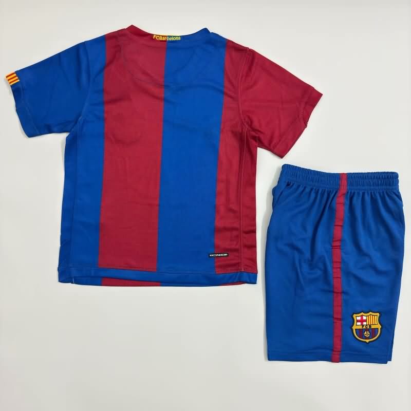 Kids Barcelona 2006/07 Home Soccer Jersey And Shorts