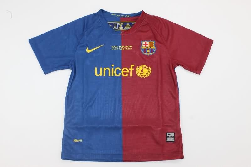 Kids Barcelona 2008/09 Home Final Soccer Jersey And Shorts