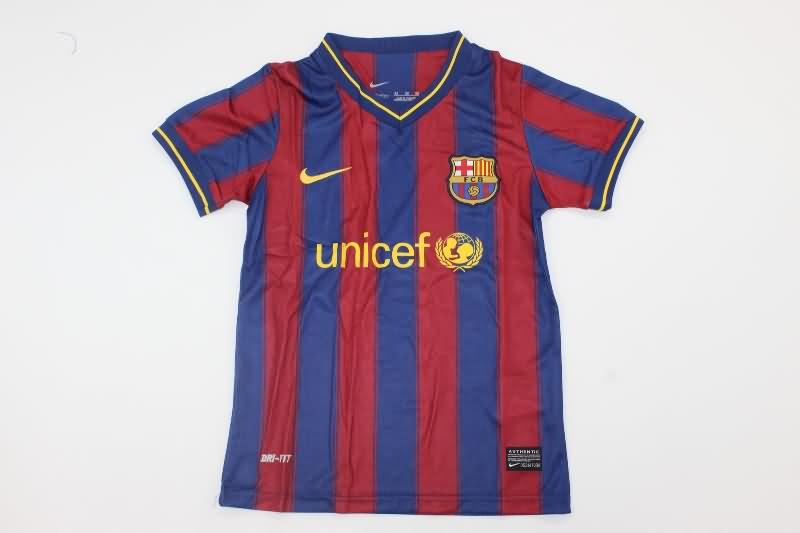 Kids Barcelona 2009/10 Home Soccer Jersey And Shorts
