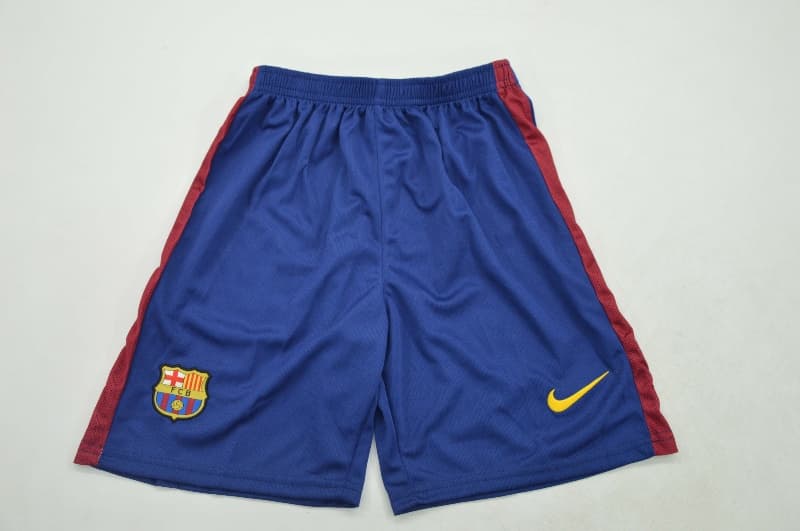 Kids Barcelona 2014/15 Home Long Sleeve Soccer Jersey And Shorts
