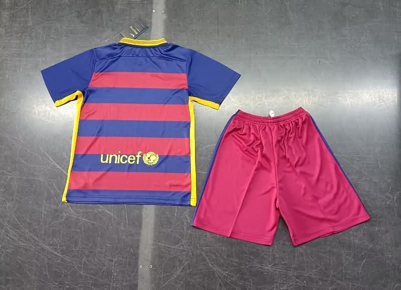 Kids Barcelona 2015/16 Home Soccer Jersey And Shorts