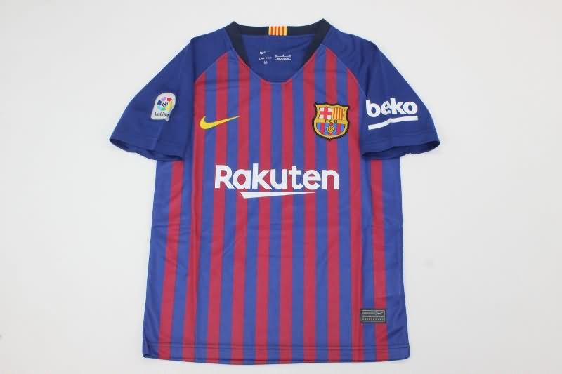 Kids Barcelona 2018/19 Home Soccer Jersey And Shorts