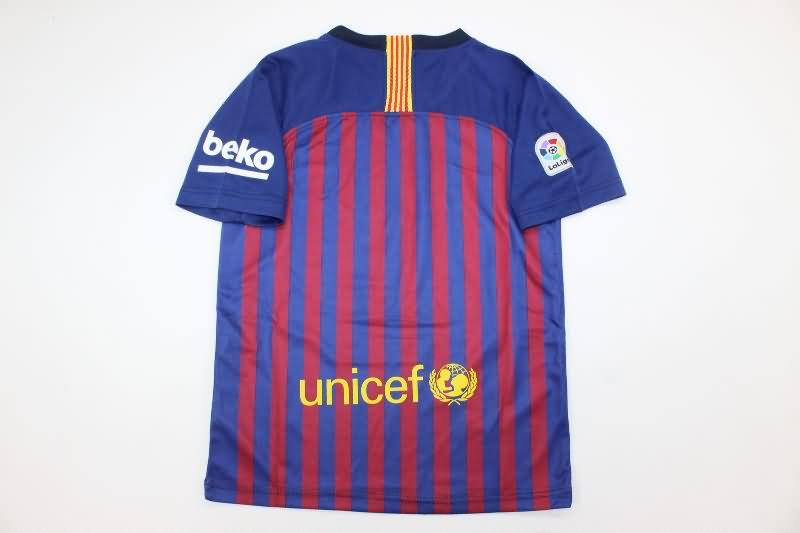 Kids Barcelona 2018/19 Home Soccer Jersey And Shorts