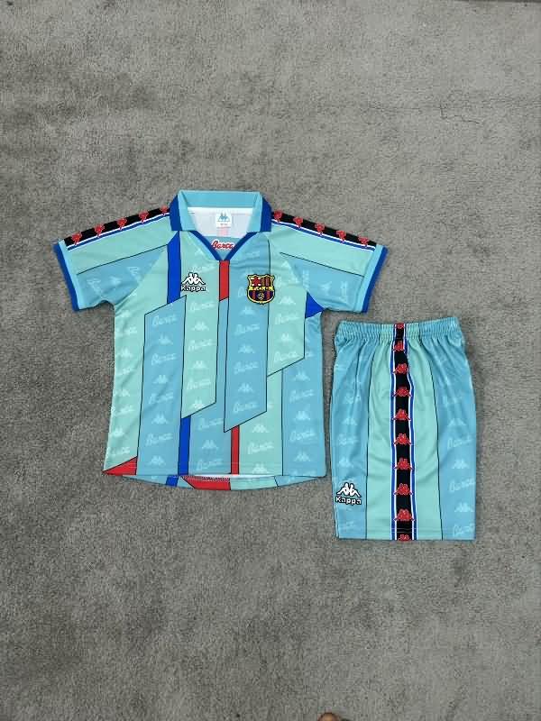 Kids Barcelona 1995/97 Away Soccer Jersey And Shorts Kids Barcelona 1995/97 Away Soccer Jersey And Shorts