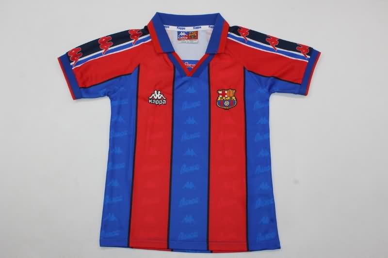 Kids Barcelona 1995/97 Home Soccer Jersey And Shorts