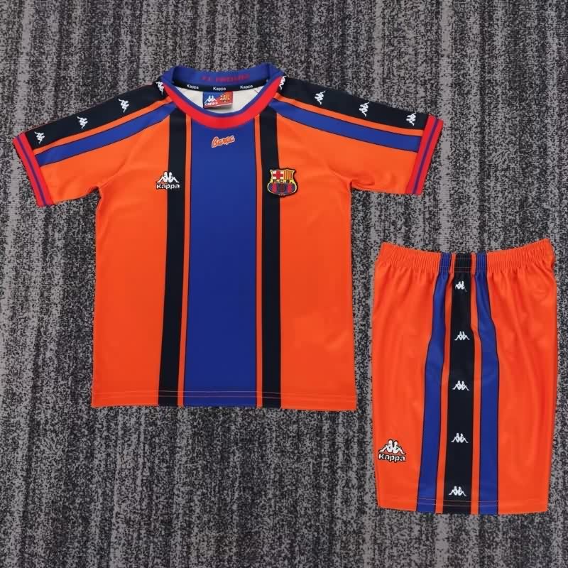 Kids Barcelona 1997/98 Away Soccer Jersey And Shorts Kids Barcelona 1997/98 Away Soccer Jersey And Shorts