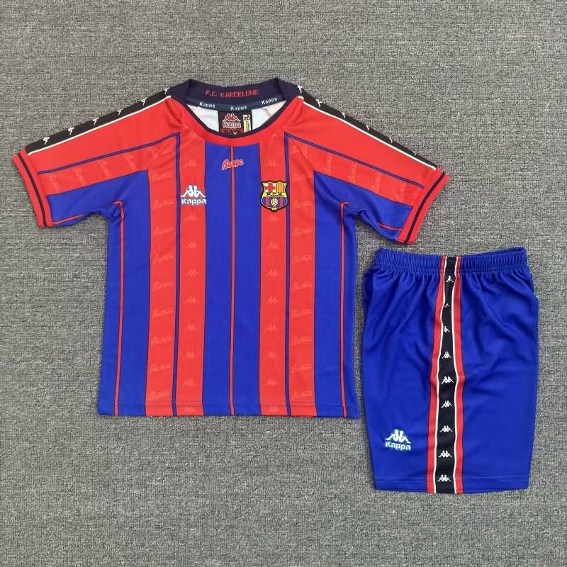 Kids Barcelona 1997/98 Home Soccer Jersey And Shorts Kids Barcelona 1997/98 Home Soccer Jersey And Shorts
