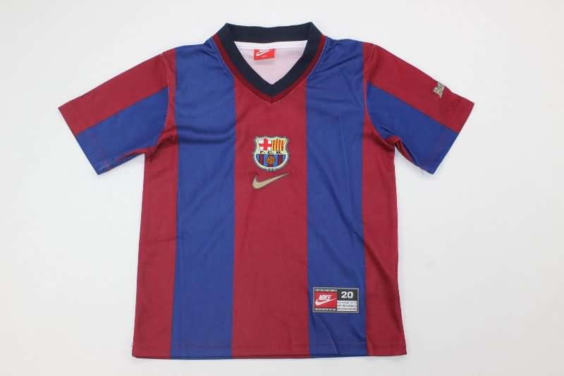 Kids Barcelona 1998/99 Home Soccer Jersey And Shorts