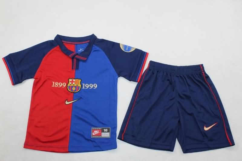 Kids Barcelona 1999/00 Home Soccer Jersey And Shorts Kids Barcelona 1999/00 Home Soccer Jersey And Shorts