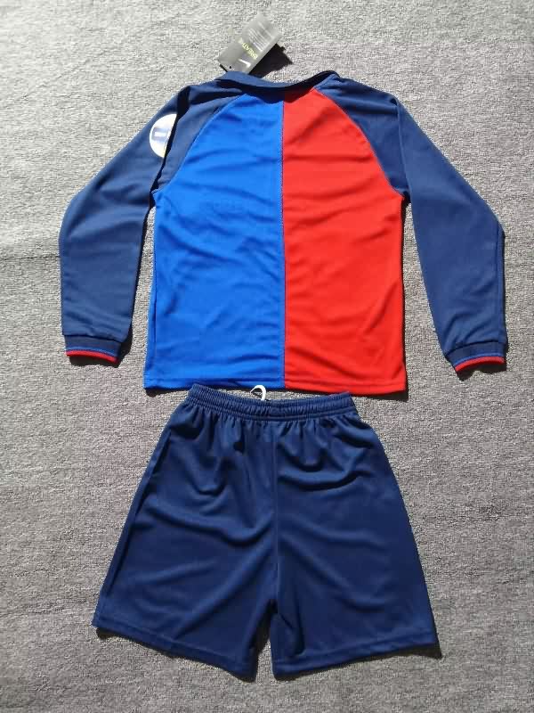 Kids Barcelona 1999/00 Home Long Sleeve Soccer Jersey And Shorts