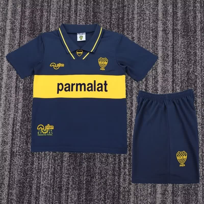Kids Boca Juniors 1993/95 Home Soccer Jersey And Shorts Kids Boca Juniors 1993/95 Home Soccer Jersey And Shorts
