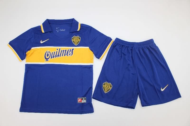 Kids Boca Juniors 1996/97 Home Soccer Jersey And Shorts Kids Boca Juniors 1996/97 Home Soccer Jersey And Shorts
