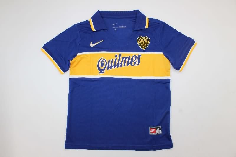 Kids Boca Juniors 1996/97 Home Soccer Jersey And Shorts