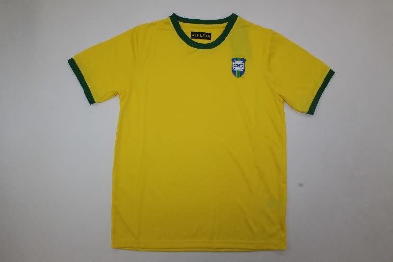 Kids Brazil 1970 Home Soccer Jersey And Shorts
