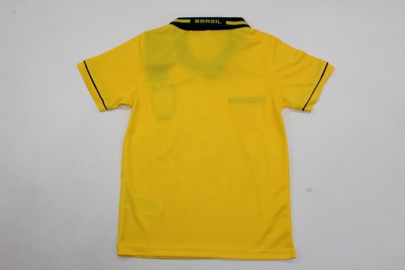 Kids Brazil 1994 Home Soccer Jersey And Shorts