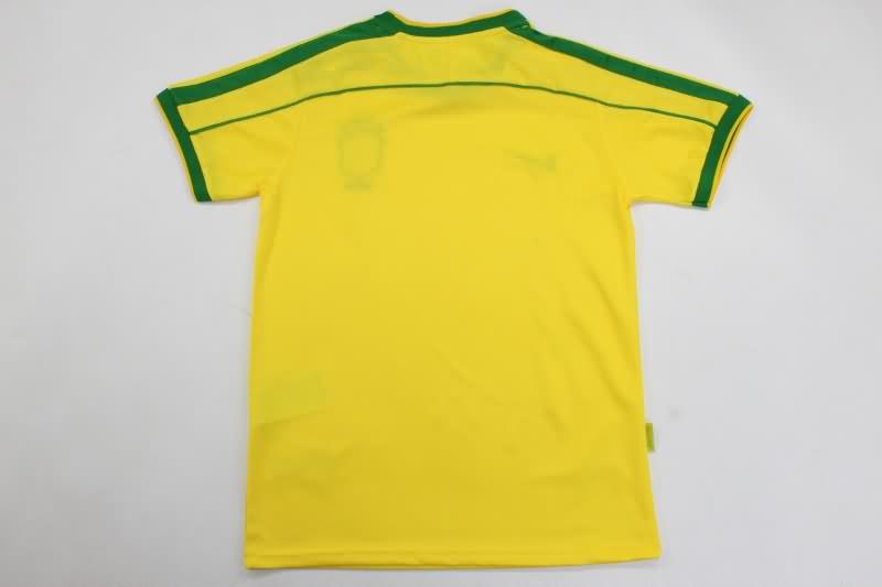 Kids Brazil 1998 Home Soccer Jersey And Shorts