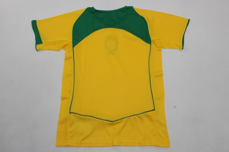 Kids Brazil 2004 Home Soccer Jersey And Shorts